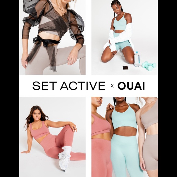 OUAI x Set Active seamless running yoga womans ribbed Melrose place Leggings - Picture 9 of 9